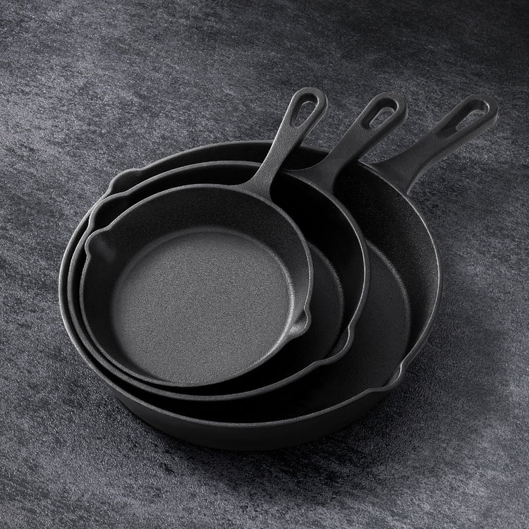 5-star chef Non Stick Frying Pan Cast Iron 3PCS - Flavour Fushion Cooking Shop