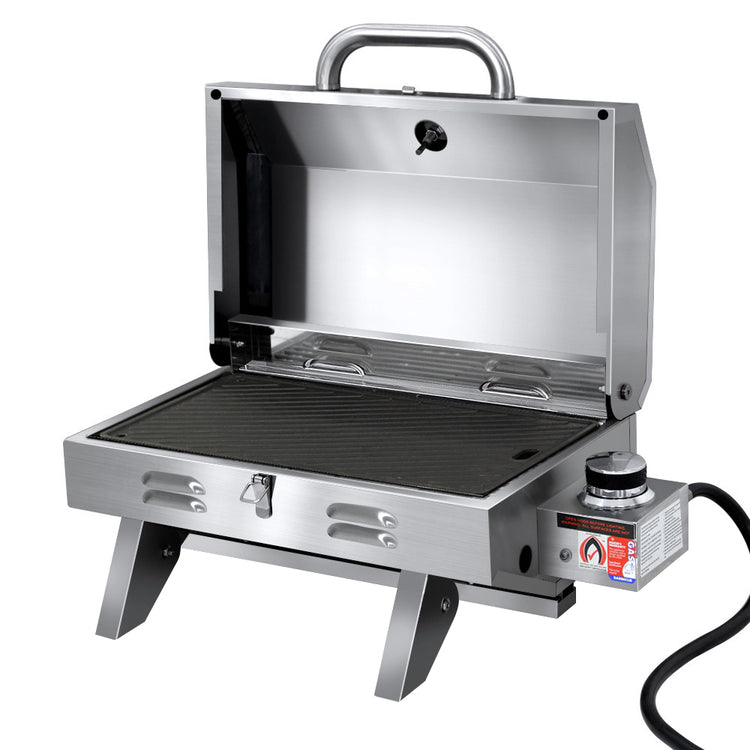 Grillz Portable Gas BBQ Grill with Double Sided Plate - Flavour Fushion Cooking Shop