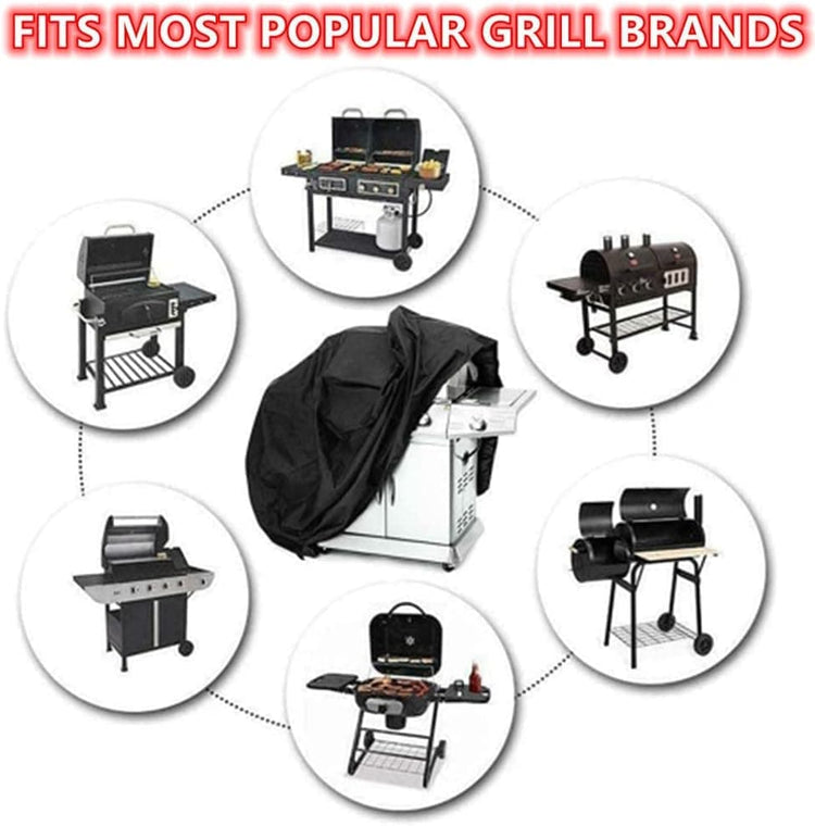 Heavy Duty Grill Cover 210D Oxford Waterproof UV Protection, 145x61x117 cm - Flavour Fushion Cooking Shop