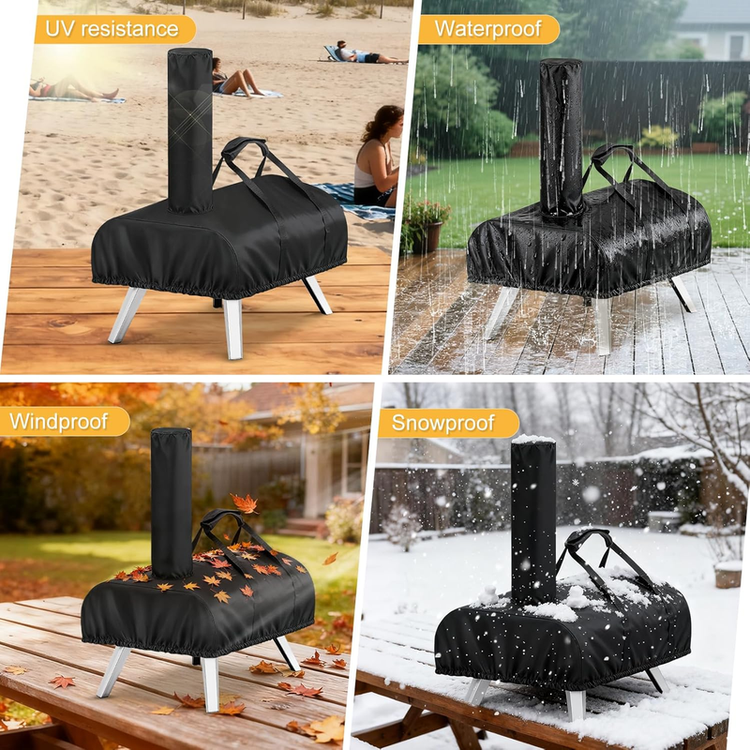 420D Oxford Waterproof Pizza Oven Cover with Carry Handles, Custom Fit for Aidpiza 12 Outdoor Pizza Oven - Flavour Fushion Cooking Shop