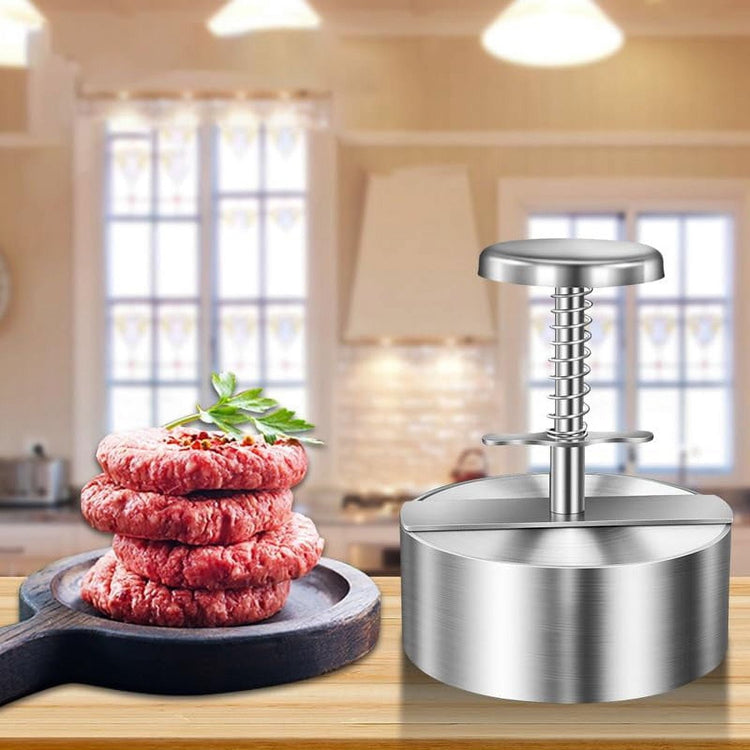 Hamburger Press - Round Stainless Steel Non-Stick Hamburger Press - Patty Mold - Grilling Tool - Patty Mold - Flavour Fushion Cooking Shop