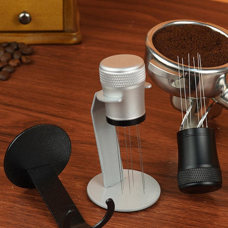 Coffee Mixer - Fabric Mixer with Holder - 6-Pin Coffee Stirrer - Removable and Washable Mixer - Black - Flavour Fushion Cooking Shop
