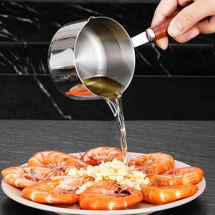 Bakeware Clearance! JWDX Oil Pouring Pot 80Ml, Stainless Steel Pan Mini Milk Warmer Pot Soup Pan - Flavour Fushion Cooking Shop