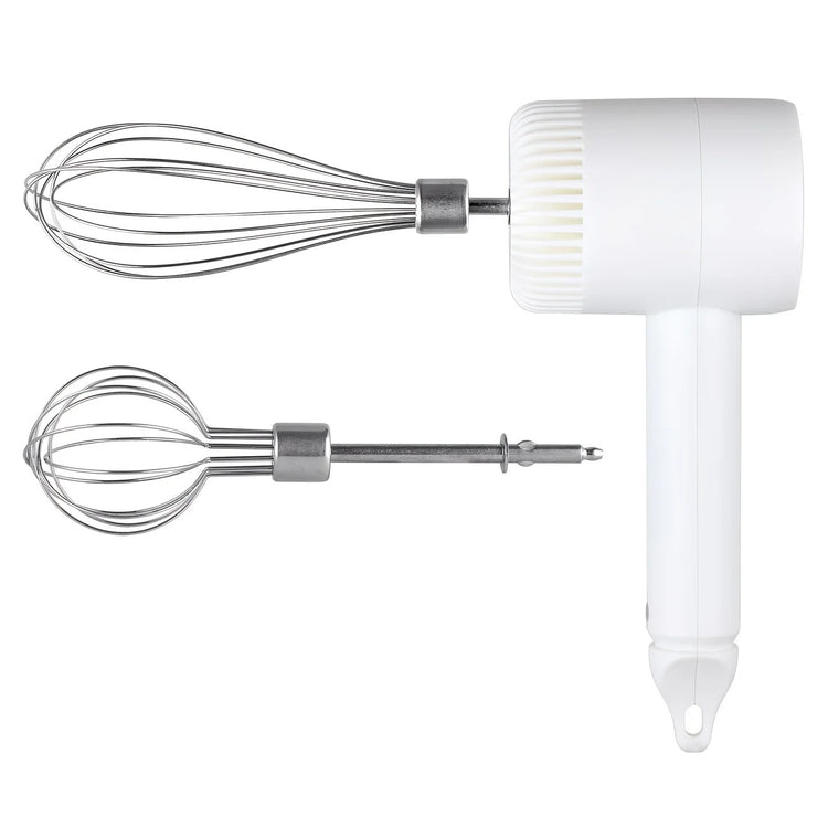 Green Wireless charging handheld mixer, 30W with three-speed settings. Dual whisk heads designed for whipping eggs, cream, and batter. Suitable for both kitchen and outdoor use, also an ideal gift. - Flavour Fushion Cooking Shop