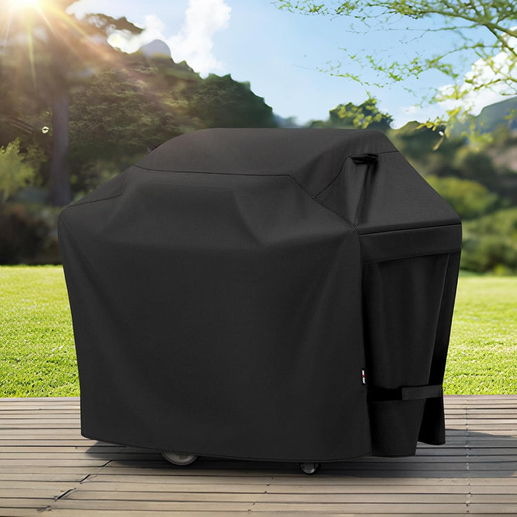 Outdoor Large Grill Cover All Weather Protection for Backyard BBQs, Black - Flavour Fushion Cooking Shop