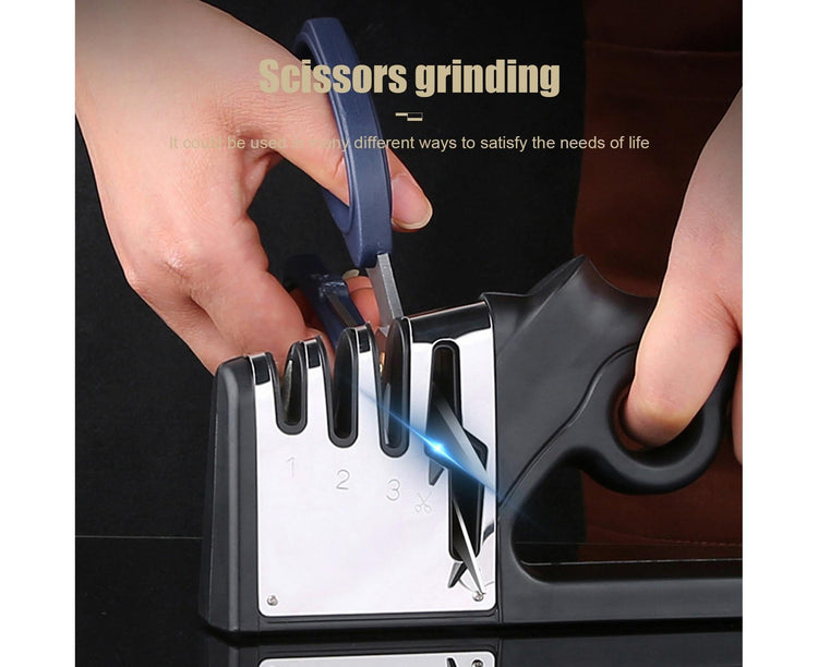 Cutter Sharpener Stainless Steel Whetstone-Black - Flavour Fushion Cooking Shop
