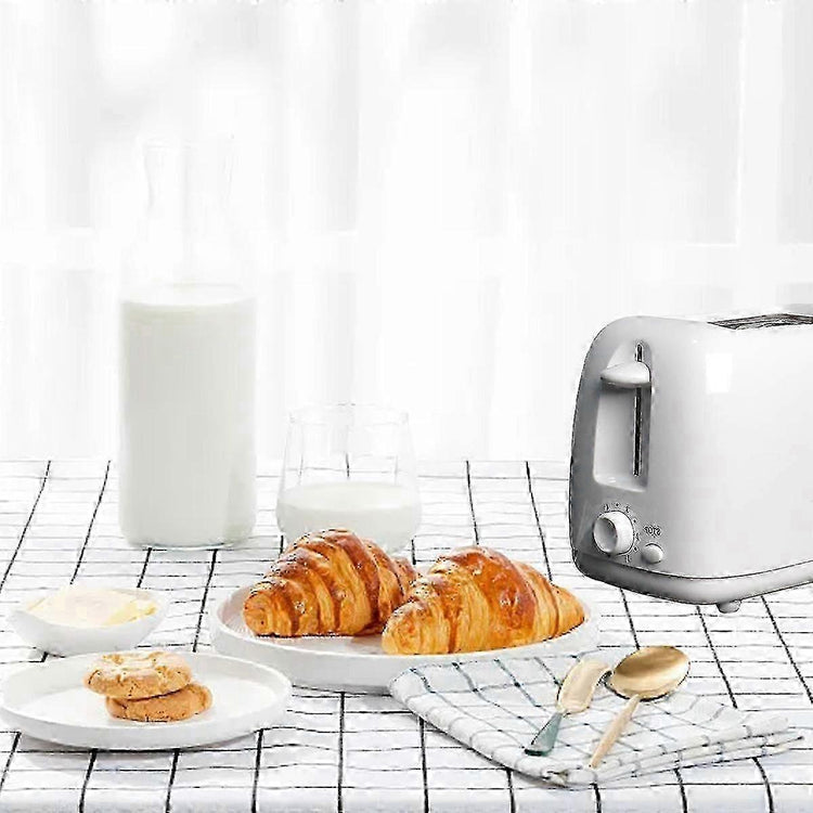 Stainless Steel 2-Slice White Toaster, Wide Slot, Adjustable Browning - Flavour Fushion Cooking Shop