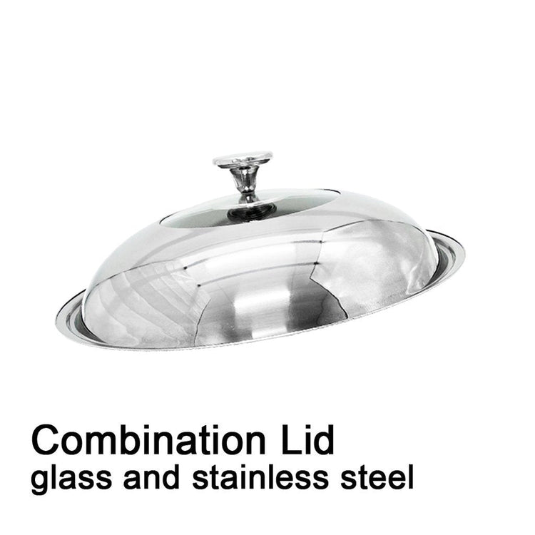 Double Ear 304 Stainless Steel 38cm Non-Stick Stir Fry Cooking Kitchen Wok - Flavour Fushion Cooking Shop
