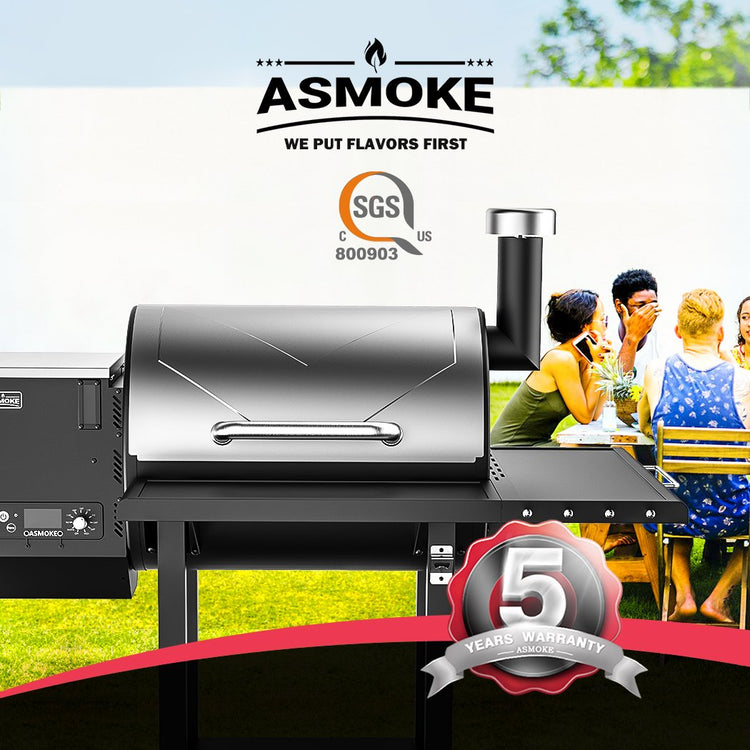 Asmoke AS660N-2 WOOD PELLET GRILL SILVER - Flavour Fushion Cooking Shop
