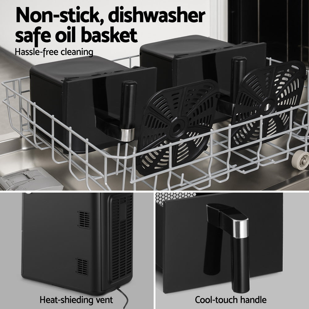 Devanti Air Fryer Oven 11L Dual Zone Fryers - Flavour Fushion Cooking Shop