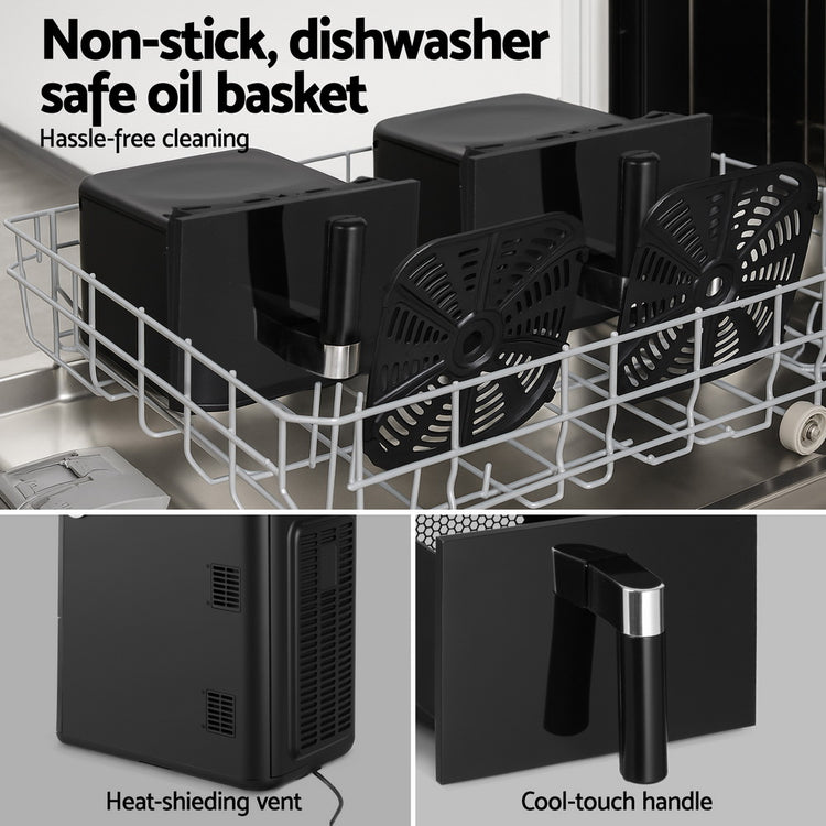 Devanti Air Fryer Oven 11L Dual Zone Fryers - Flavour Fushion Cooking Shop