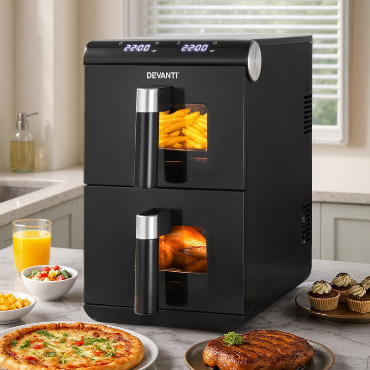Devanti Air Fryer Oven 11L Dual Zone Fryers - Flavour Fushion Cooking Shop