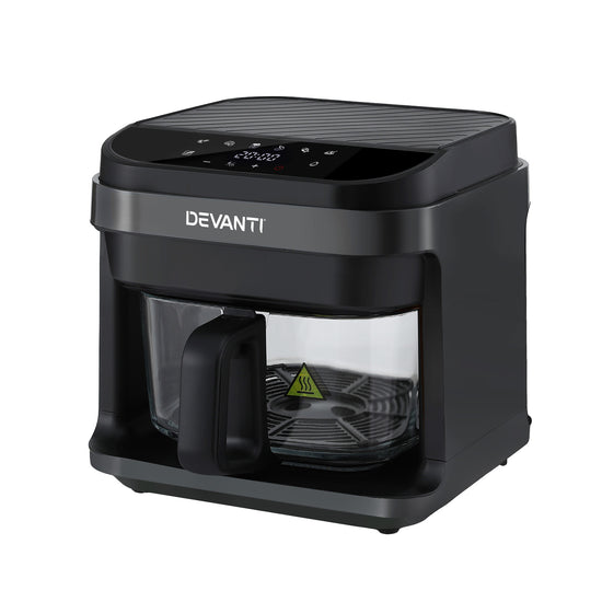 Devanti Air Fryer 5.5L Touch Control Electric Cooker 1200W Black - Flavour Fushion Cooking Shop