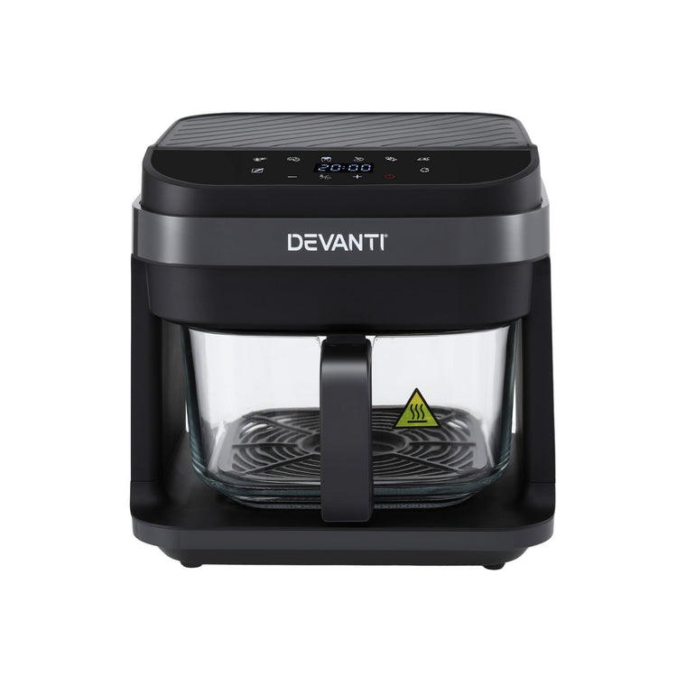 Devanti Air Fryer 5.5L Touch Control Electric Cooker 1200W Black - Flavour Fushion Cooking Shop