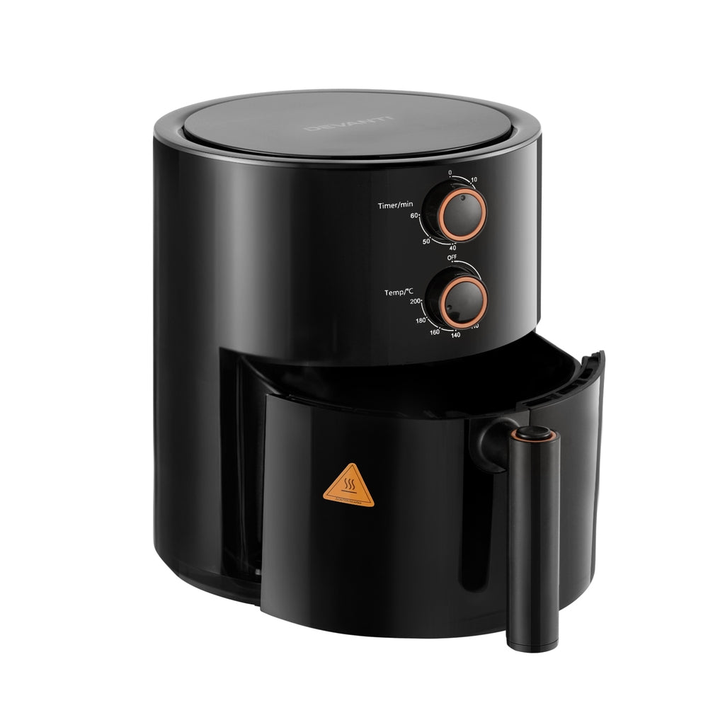 Devanti 4L Air Fryer Knob Control 1500W - Flavour Fushion Cooking Shop