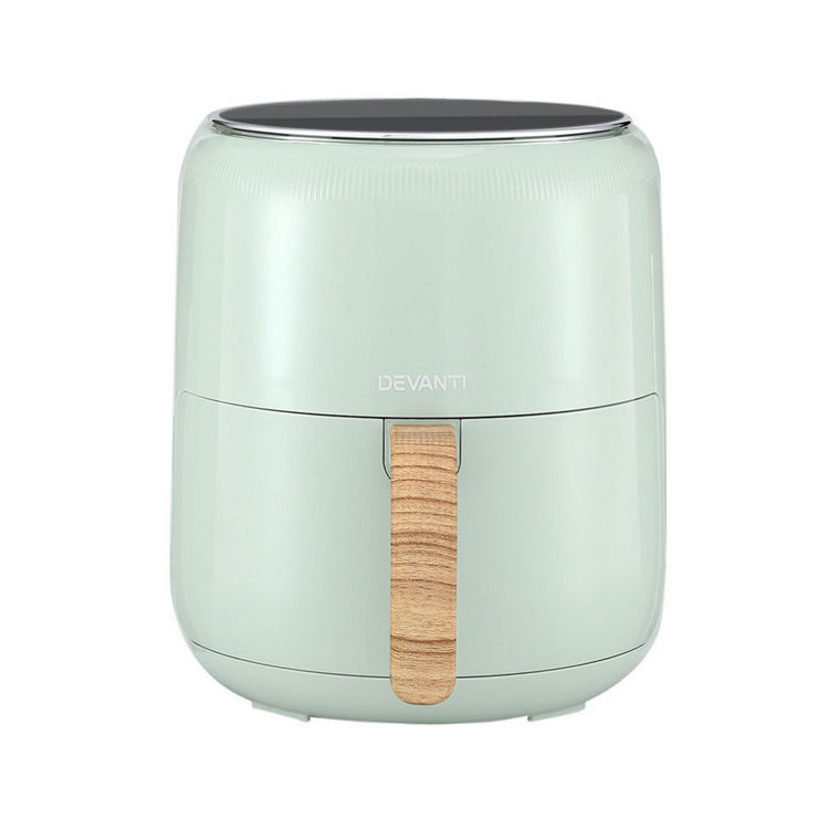 Devanti 5L Air Fryer Touch Control 1700W Green - Flavour Fushion Cooking Shop