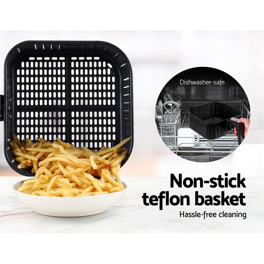 Devanti Air Fryer 7L LCD Fryers Black - Flavour Fushion Cooking Shop