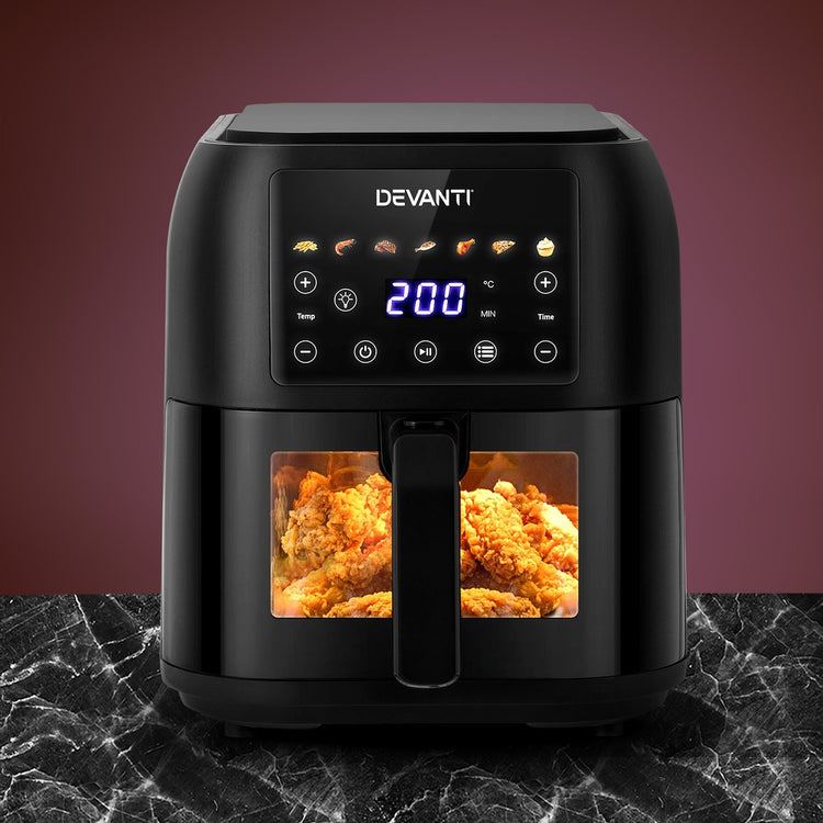 Devanti Air Fryer 8L LCD Fryers - Flavour Fushion Cooking Shop