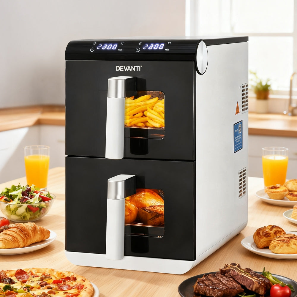 Devanti Air Fryer Oven 11L Dual Zone Fryers - Flavour Fushion Cooking Shop