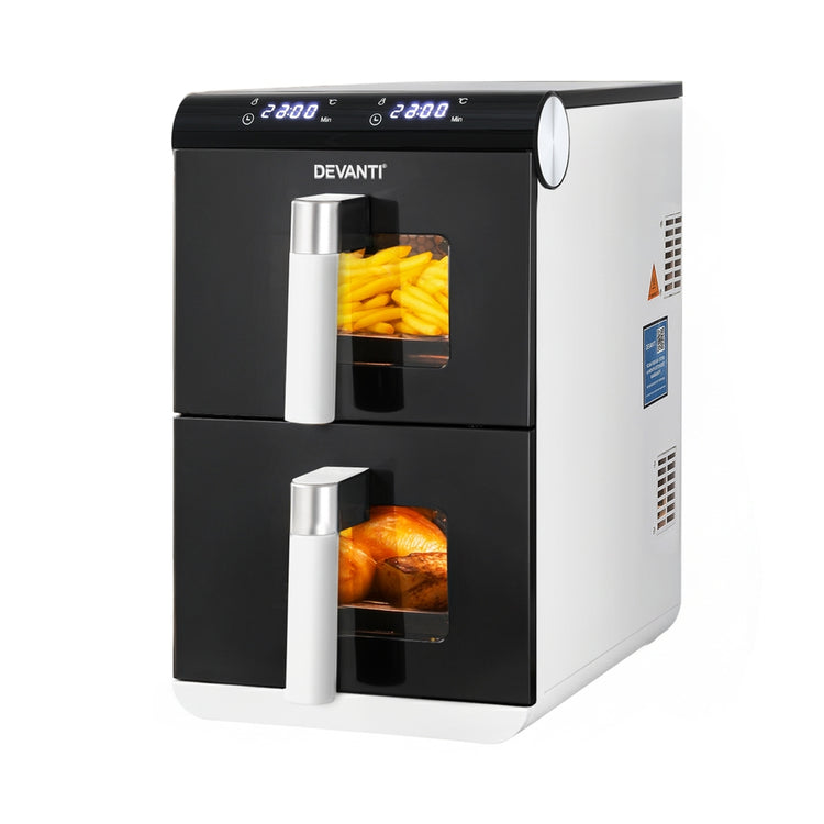 Devanti Air Fryer Oven 11L Dual Zone Fryers - Flavour Fushion Cooking Shop