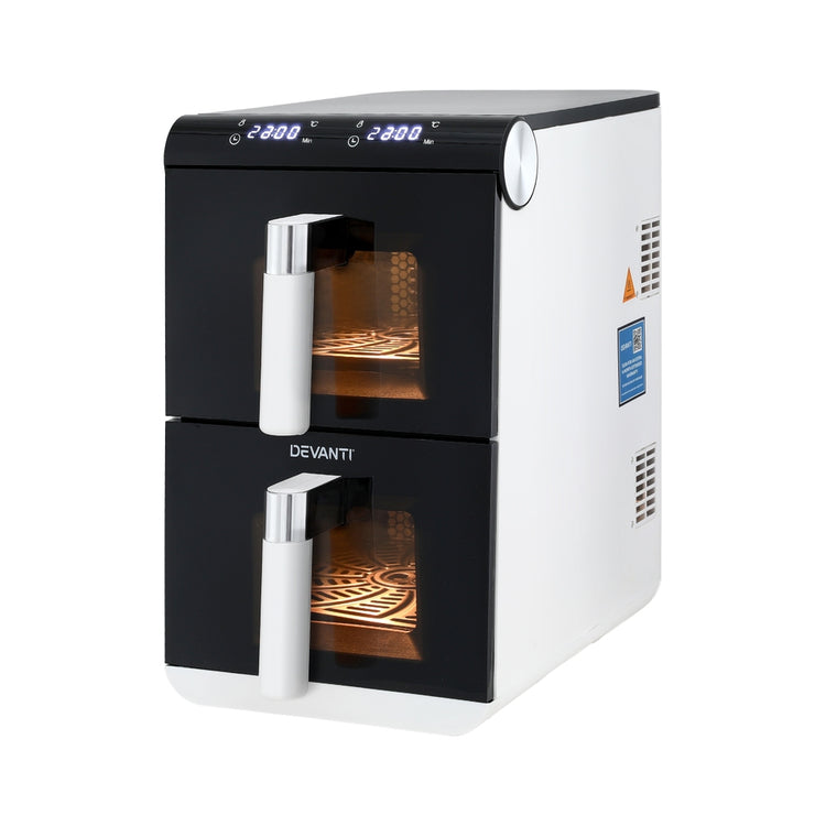Devanti Air Fryer Oven 11L Dual Zone Fryers - Flavour Fushion Cooking Shop