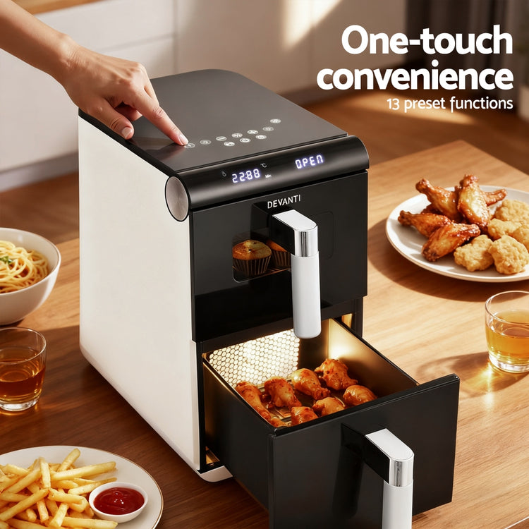Devanti Air Fryer Oven 11L Dual Zone Fryers - Flavour Fushion Cooking Shop