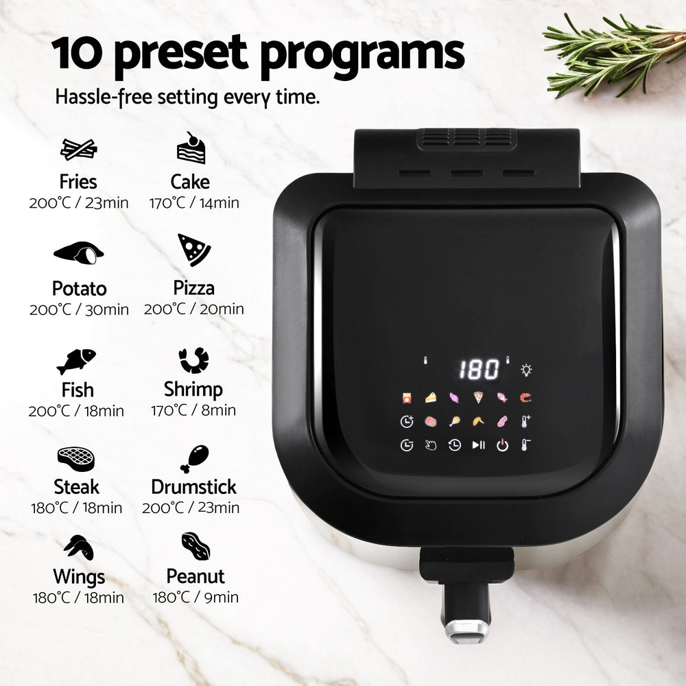 Devanti 5.5L Air Fryer & Grill LCD Fryers 1500W - Flavour Fushion Cooking Shop