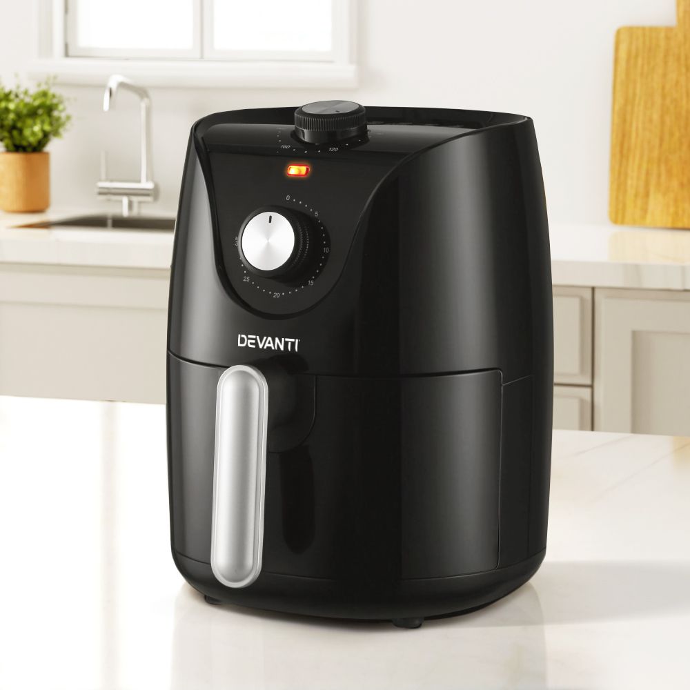 Devanti Air Fryer 2.5L Knob Fryers - Flavour Fushion Cooking Shop