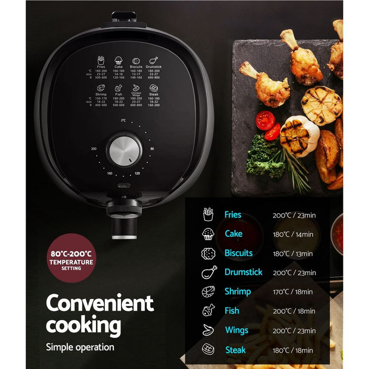 Devanti Air Fryer 2.5L Knob Fryers - Flavour Fushion Cooking Shop