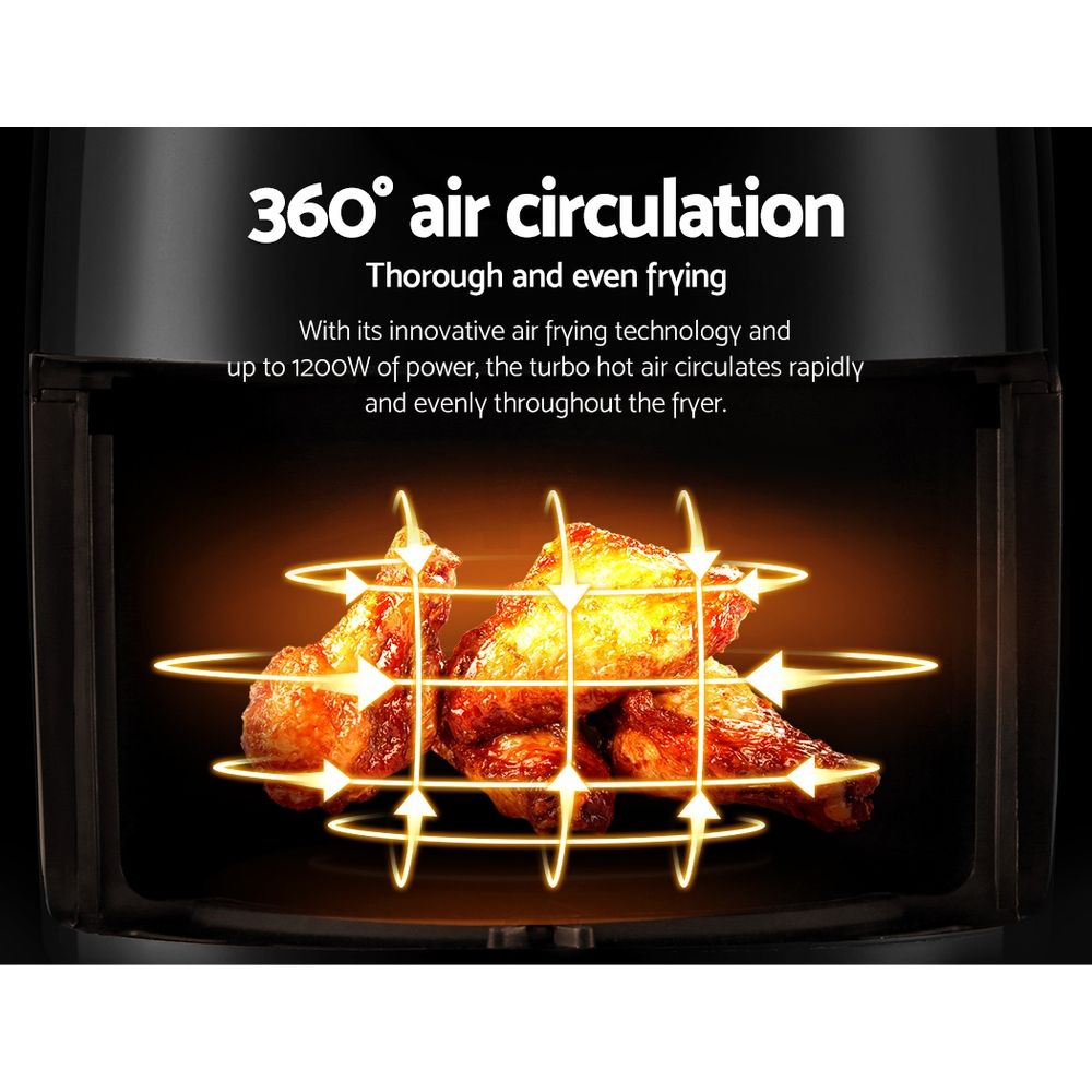 Devanti Air Fryer 2.5L Knob Fryers - Flavour Fushion Cooking Shop
