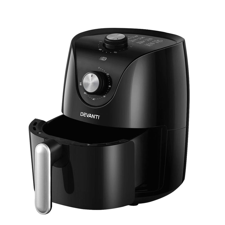 Devanti Air Fryer 2.5L Knob Fryers - Flavour Fushion Cooking Shop