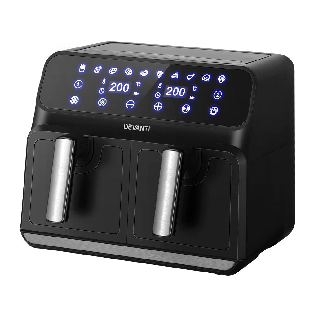Devanti Air Fryer 8L Dual Zone Fryers - Flavour Fushion Cooking Shop