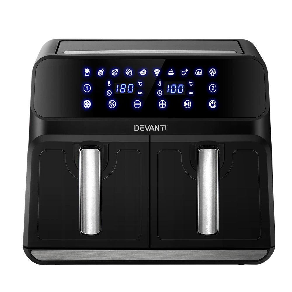 Devanti Air Fryer 8L Dual Zone Fryers - Flavour Fushion Cooking Shop