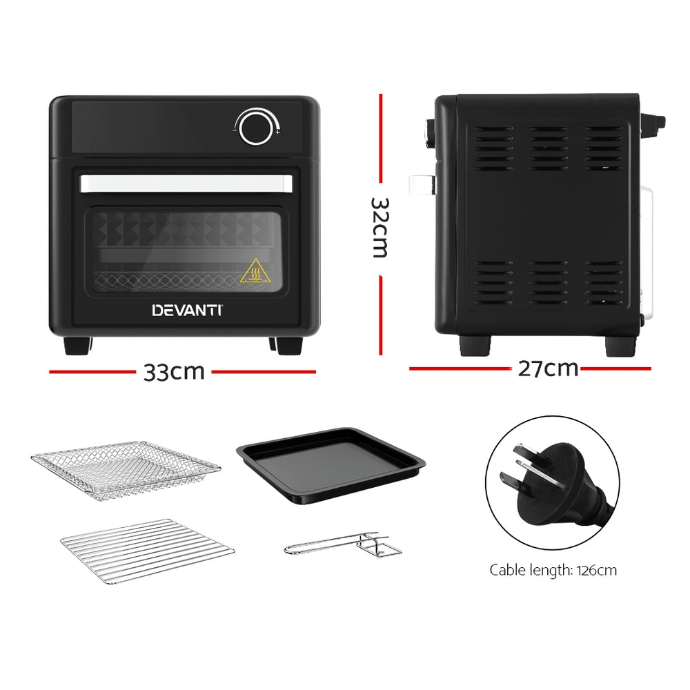 Devanti Air Fryer 15L LCD Fryers Oven - Flavour Fushion Cooking Shop