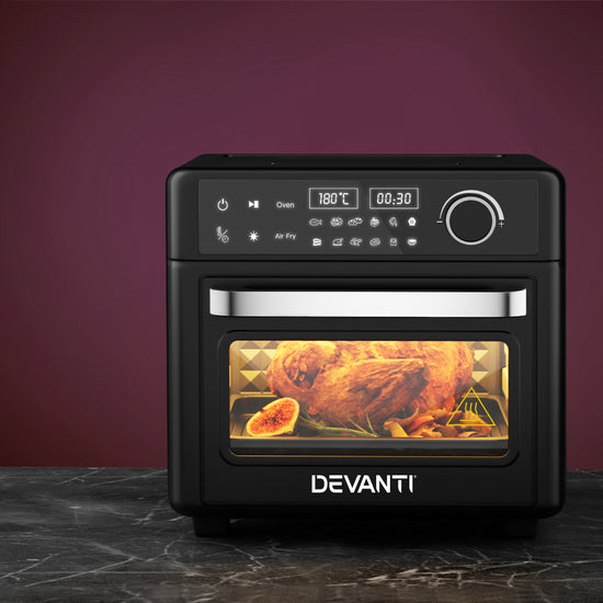 Devanti Air Fryer 15L LCD Fryers Oven - Flavour Fushion Cooking Shop