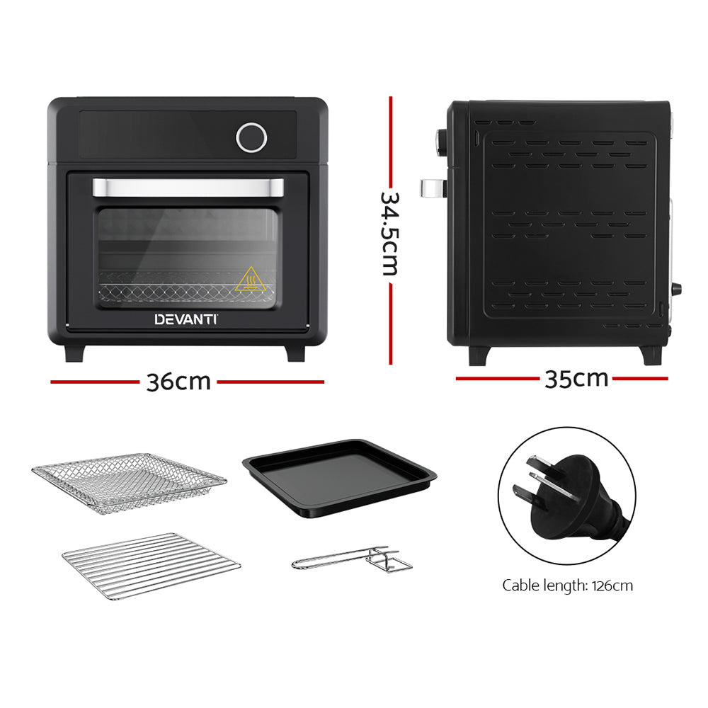 Devanti Air Fryer 20L LCD Fryers Oven - Flavour Fushion Cooking Shop