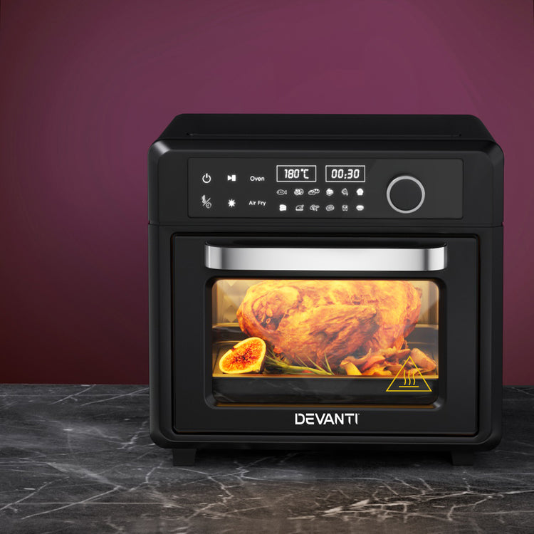 Devanti Air Fryer 20L LCD Fryers Oven - Flavour Fushion Cooking Shop