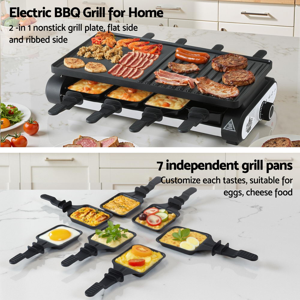 Grillz 1400W Electric BBQ Grill w/ 7 Cooking Pans - Flavour Fushion Cooking Shop