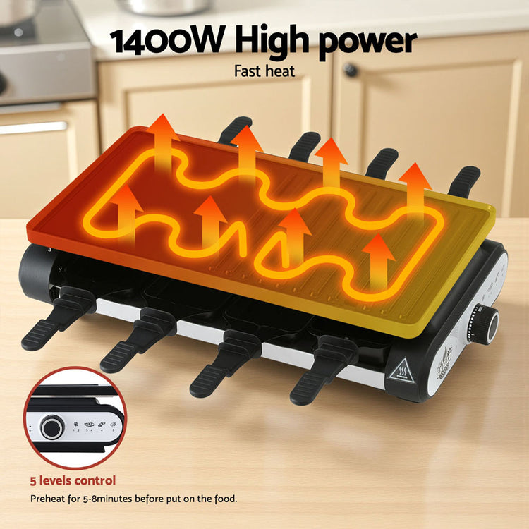 Grillz 1400W Electric BBQ Grill w/ 7 Cooking Pans - Flavour Fushion Cooking Shop