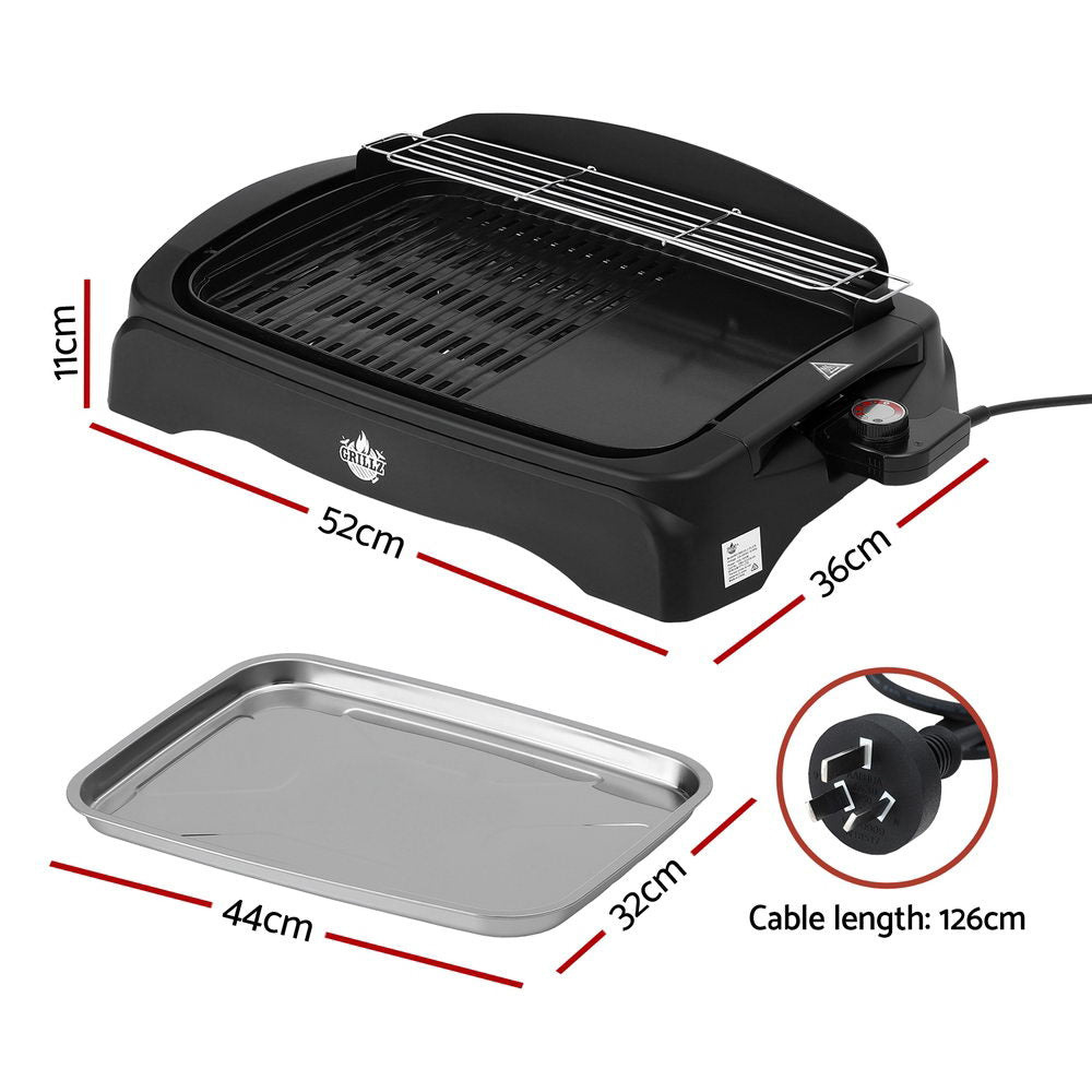 Grillz 1950W Electric BBQ Grill Non-stick Plate for Indoor Outdoor - Flavour Fushion Cooking Shop