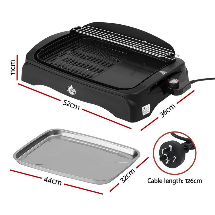 Grillz 1950W Electric BBQ Grill Non-stick Plate for Indoor Outdoor - Flavour Fushion Cooking Shop