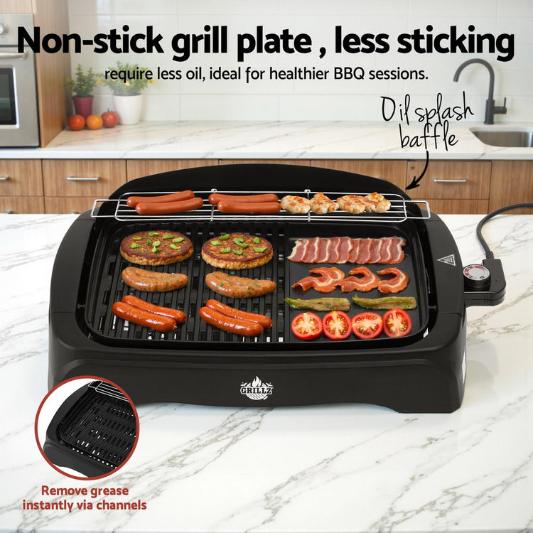 Grillz 1950W Electric BBQ Grill Non-stick Plate for Indoor Outdoor - Flavour Fushion Cooking Shop