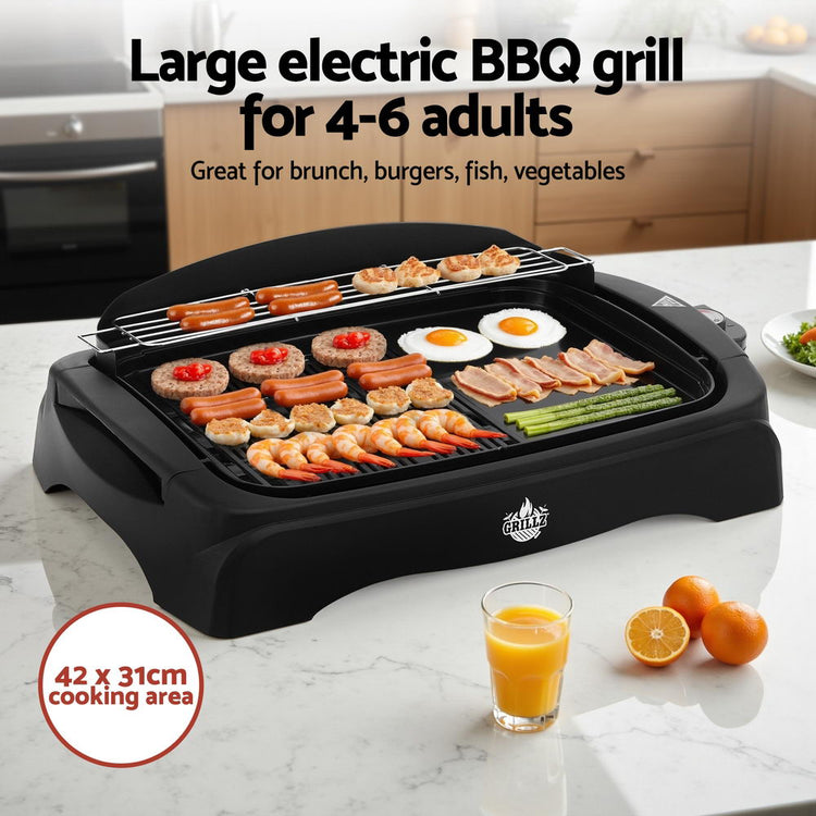 Grillz 1950W Electric BBQ Grill Non-stick Plate for Indoor Outdoor - Flavour Fushion Cooking Shop