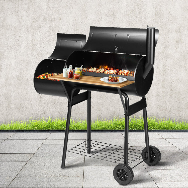 Grillz BBQ Grill 2-In-1 Offset Charcoal Smoker - Flavour Fushion Cooking Shop