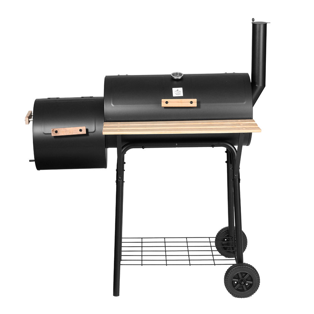 Grillz BBQ Grill 2-In-1 Offset Charcoal Smoker - Flavour Fushion Cooking Shop