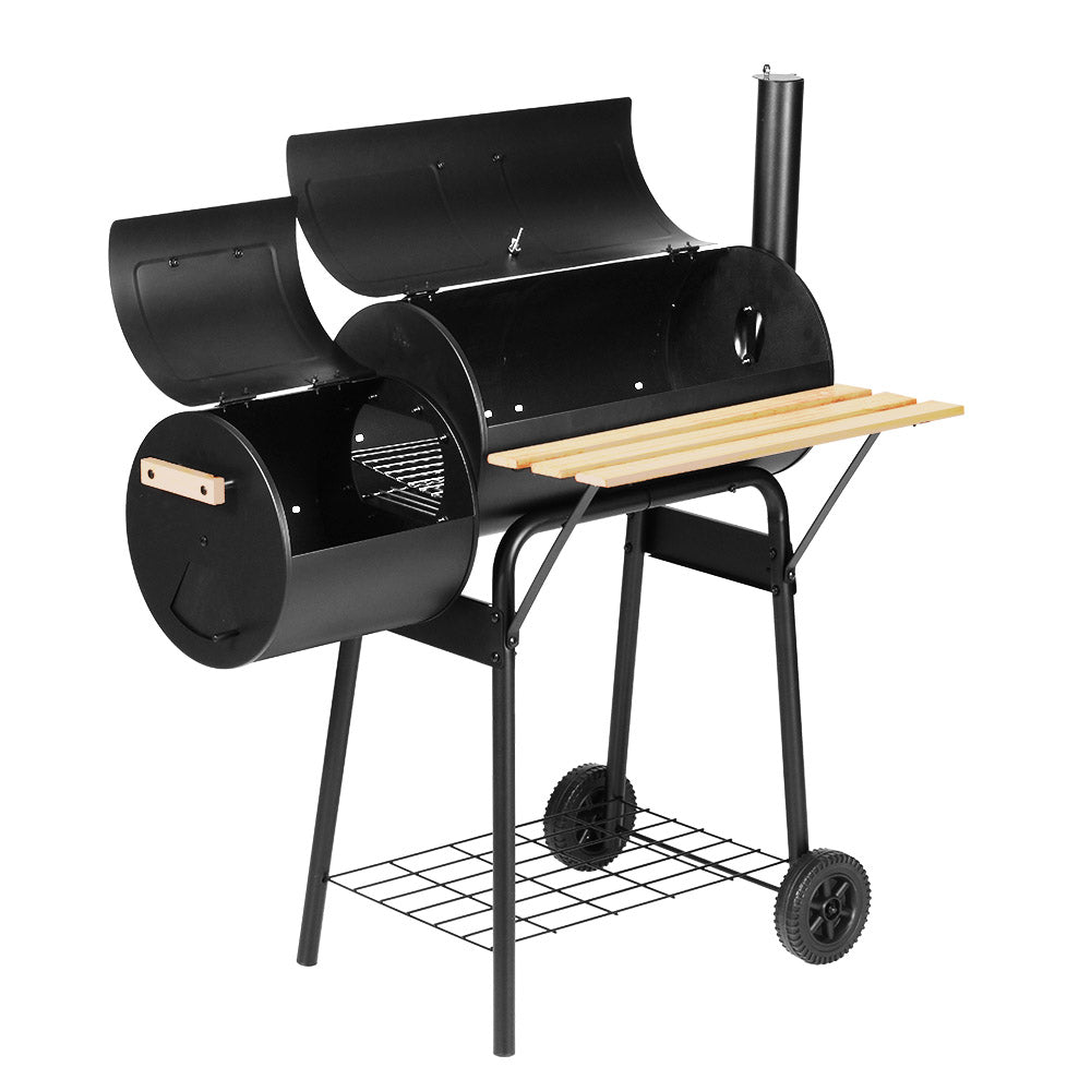 Grillz BBQ Grill 2-In-1 Offset Charcoal Smoker - Flavour Fushion Cooking Shop