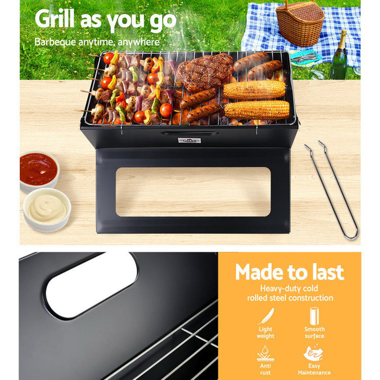 Grillz BBQ Grill Charcoal Smoker Foldable - Flavour Fushion Cooking Shop
