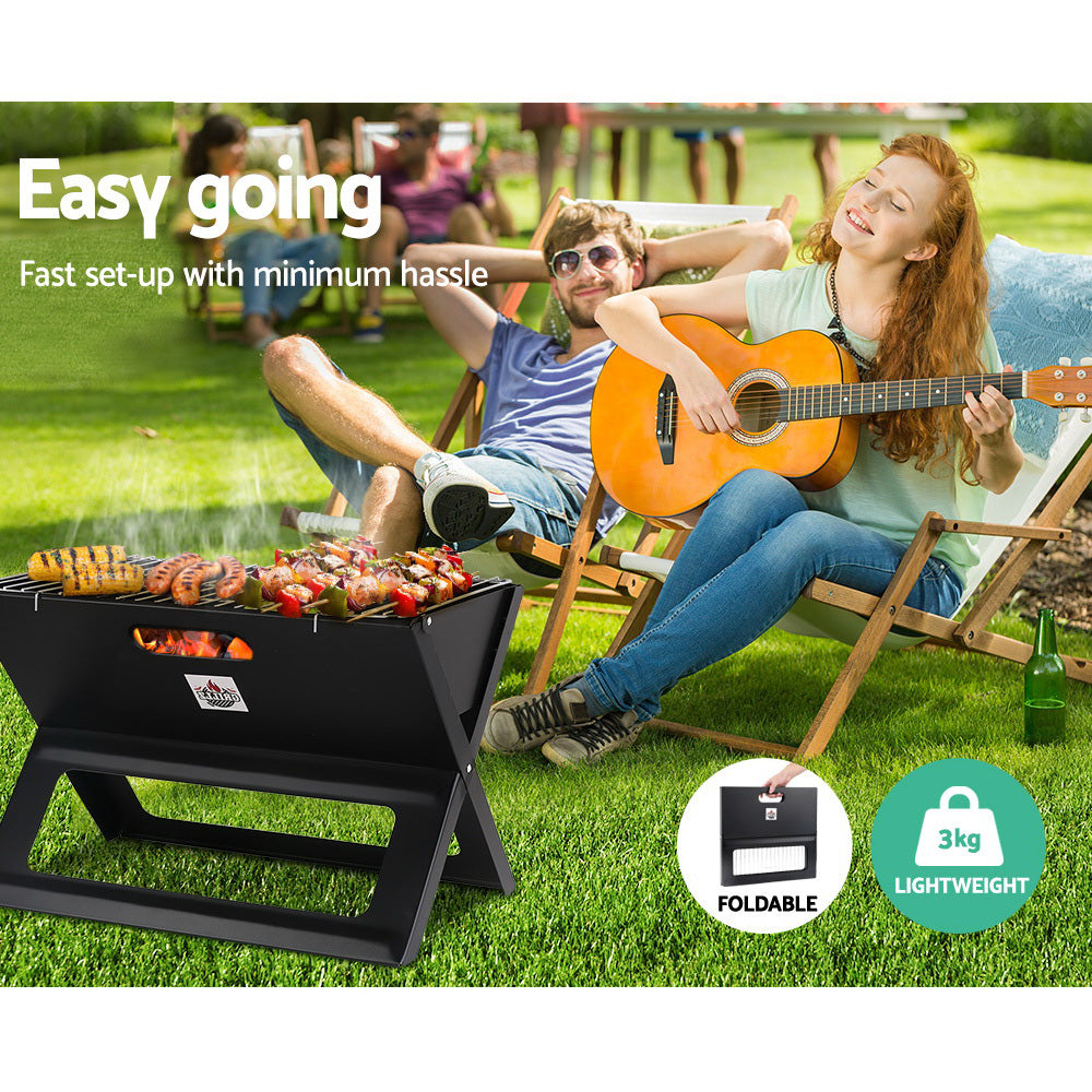 Grillz BBQ Grill Charcoal Smoker Foldable - Flavour Fushion Cooking Shop