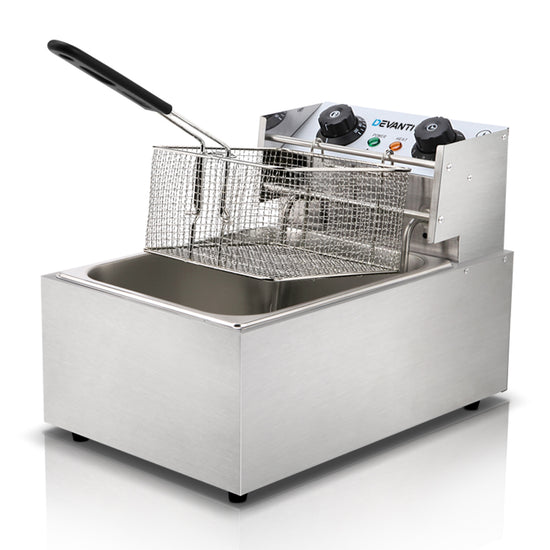 Devanti 10L Electric Commercial Deep Fryer Single Basket 2200W - Flavour Fushion Cooking Shop