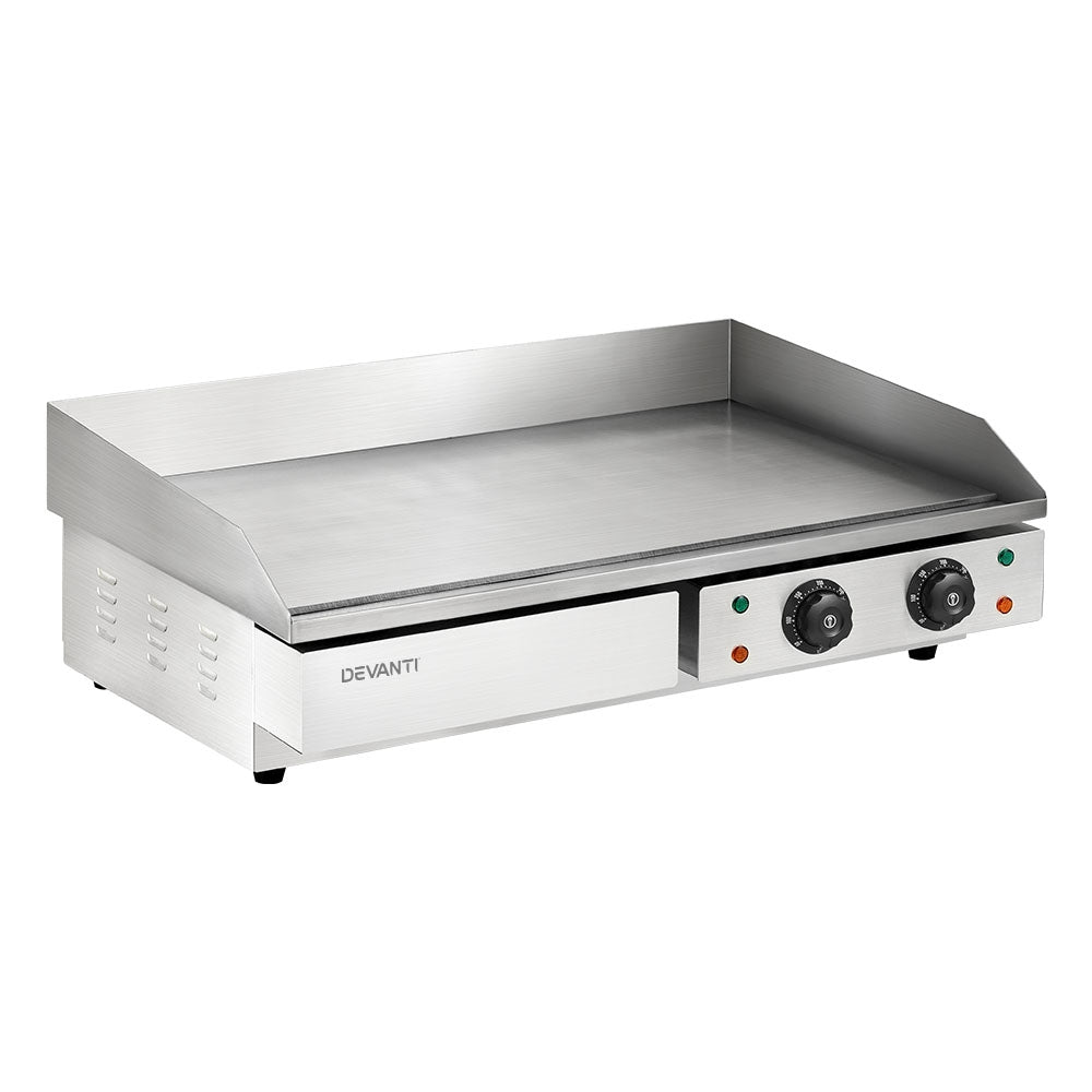 Devanti Commercial Electric Griddle 73cm BBQ Grill Plate 4400W - Flavour Fushion Cooking Shop
